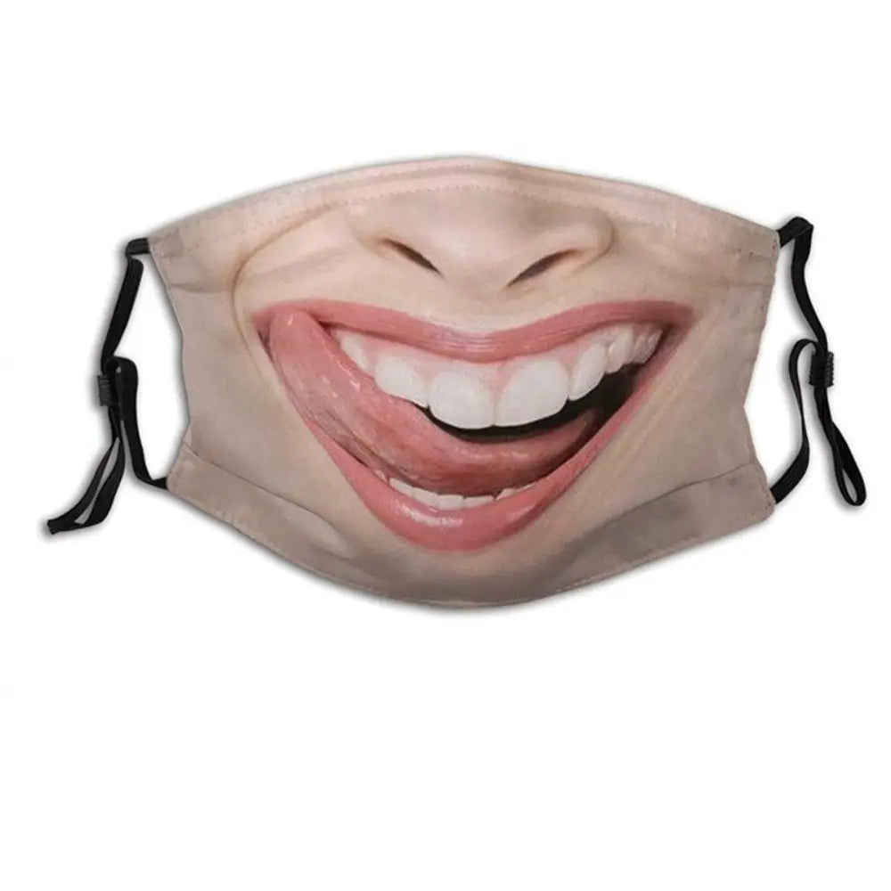 Facial Expression 3D Three-dimensional Mask Personality Breathable Funny Printed Mask Creative Printed Party Cosplay Mask Warmer