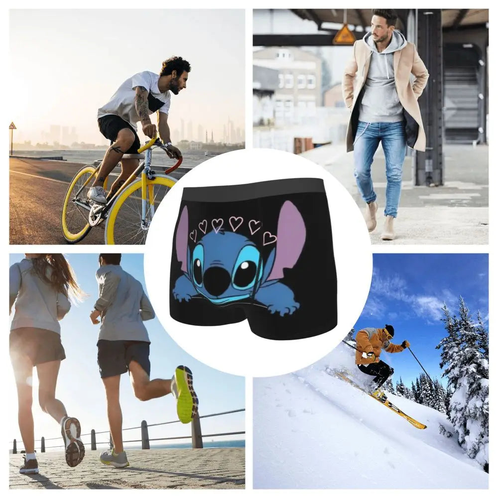 Quần Sịp Nam Lilo Stitch Thoải Mái Phong Cách Anime