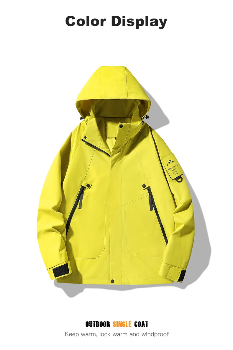 JNLN Men's and Women's Windproof Waterproof Outdoor Jacket
