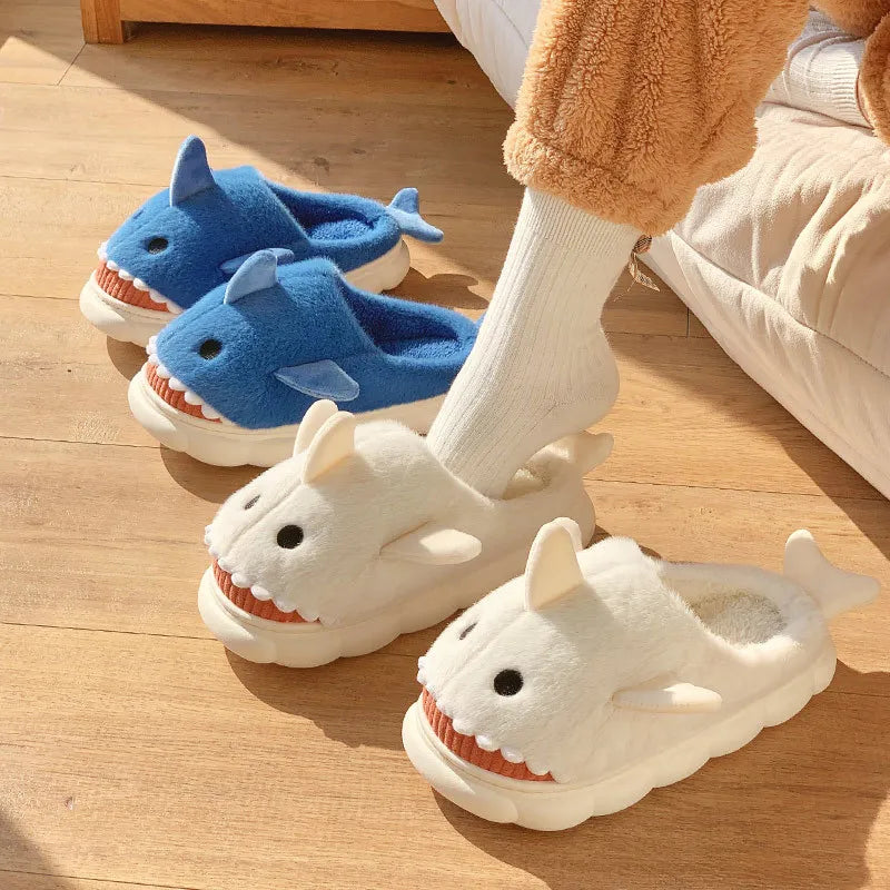Super Cute Cotton Shark Slippers for Women &amp; Kids