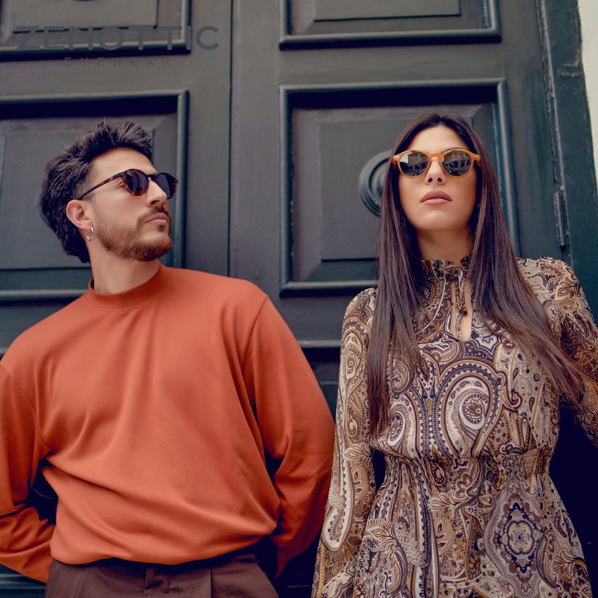 Kính Mát ZENOTTIC Retro Tròn Unisex Chống UV400