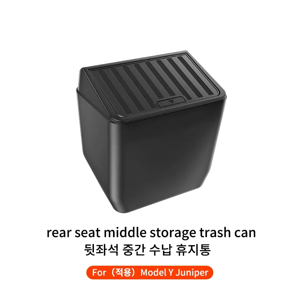 YZ Rear Seat Trash Can For Tesla Model 3 Y Highland Juniper Rear Interior Storage Box Magnetic garbage bin Car Accessories - Daisan Mart