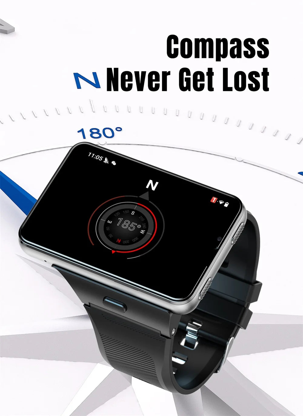 Đồng Hồ Thông Minh 4G Android 11, Camera Kép, GPS