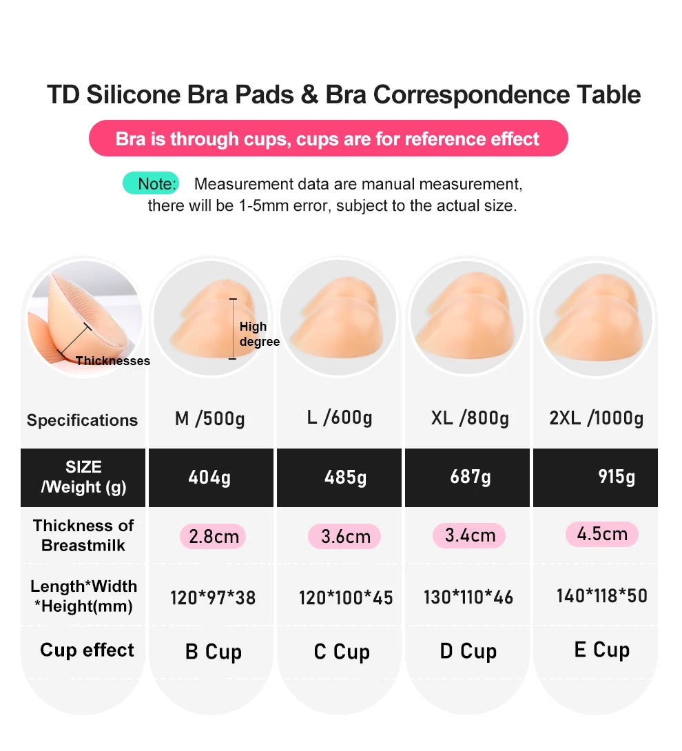 Cosplay Silicone Breast Pads - Sexy Breast Enhancement