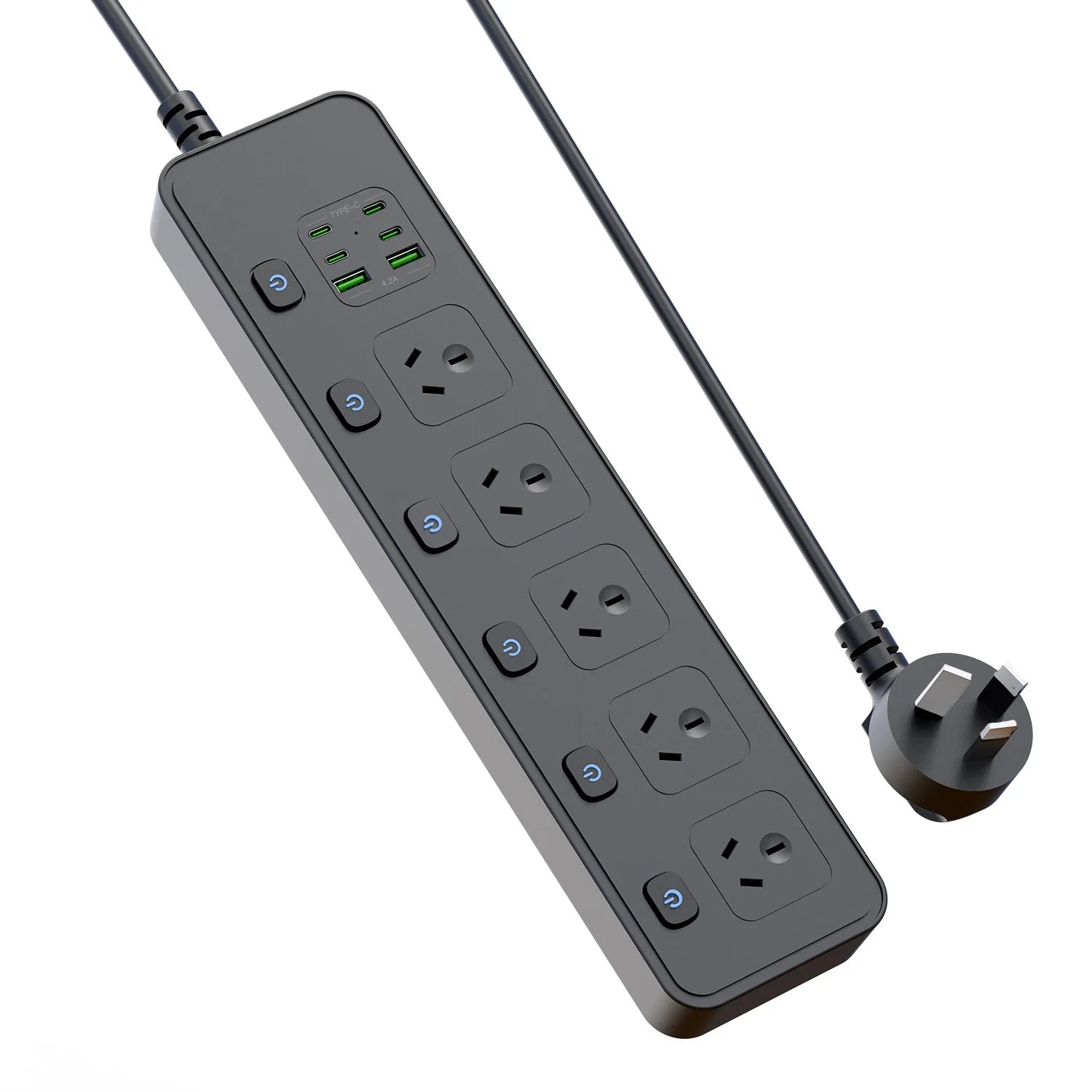 Ổ Điện Đa Năng AU 5 Cổng USB-C 3000W Có Công Tắc