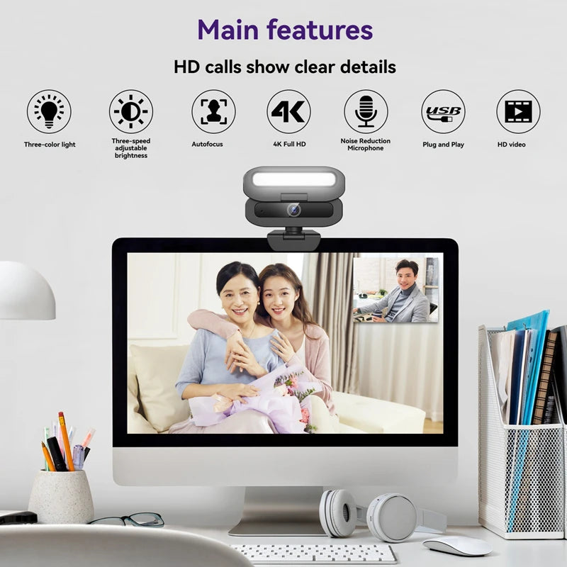 Xiaomi Webcam 4K 60FPS Livestream Pro Mic LED 2025