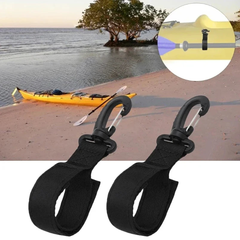 2 Pack Kayak Paddle Holder Webbing Clip for SUP Board Inflatable Boat