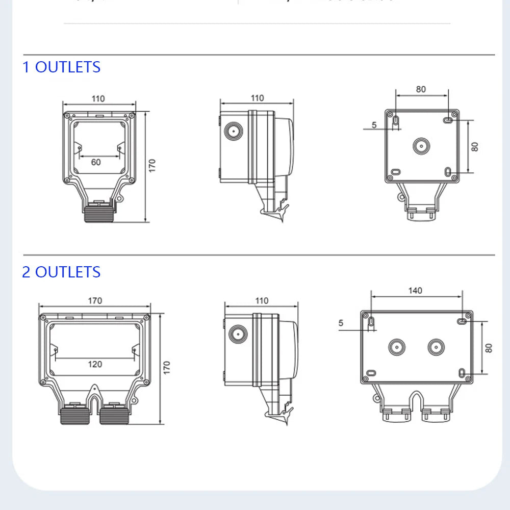 Outdoor Smart Socket IP66 Waterproof Wifi 220V
