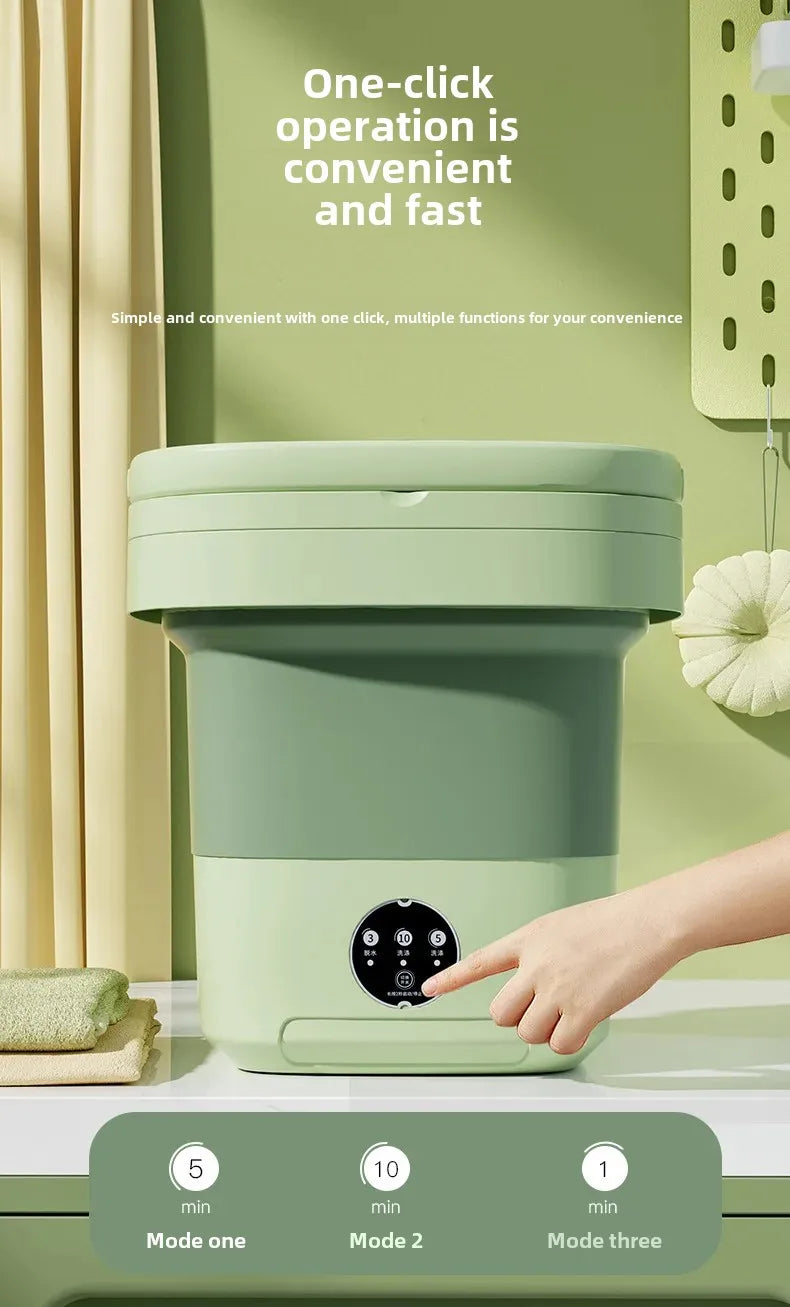 14L Multi-Function Folding Washing Machine - Convenient for Small Items