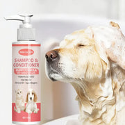 Pet Shampoo Conditioner – Cleans, Conditions, Nourishes Fur Vitamin-Enriched Almond Oil Formula. Gentle Deodorizing Care.