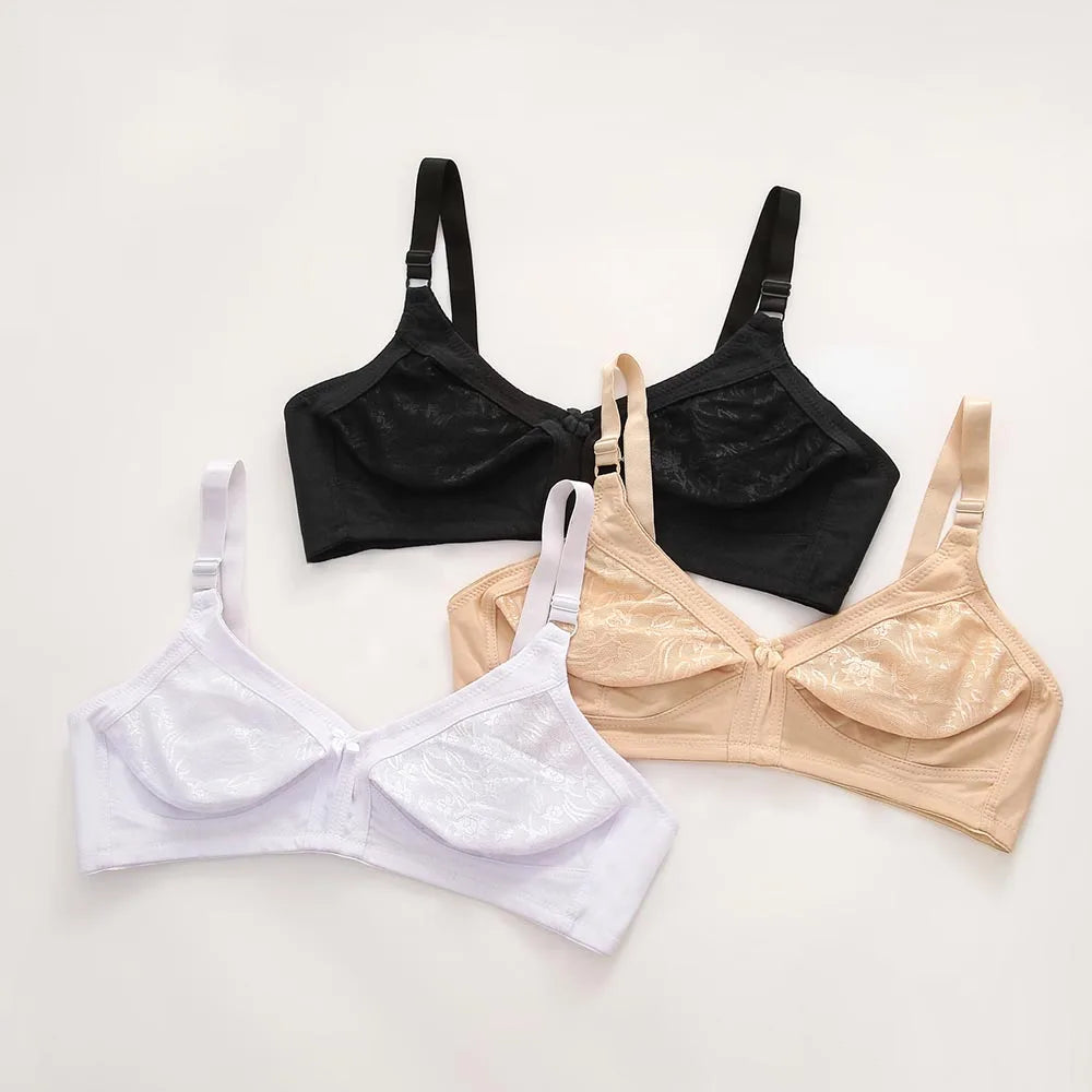 Sexy lace bra without underwire to lift bust for women in large size