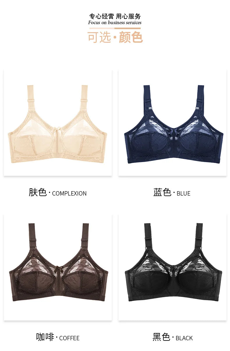 Breathable Thin Cotton Lace Bra Without Wires