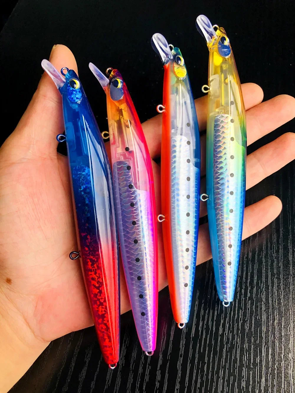 GREENSPIDER New UV 145mm/27g Floating Minnow Long Casting Hard Bait Flash Blade Wobbler Fishing Lure Sea Bass Lure