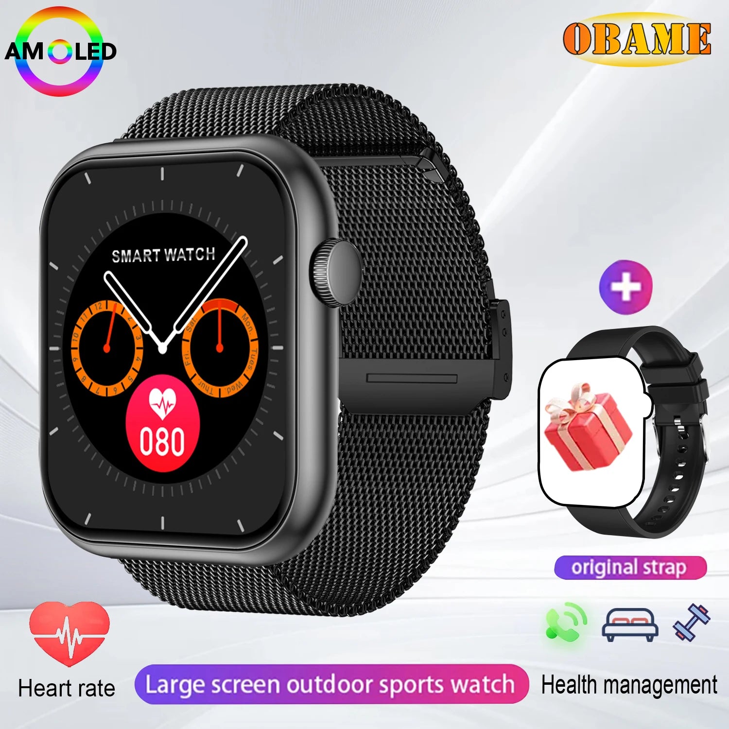 Đồng Hồ Thông Minh 10S AMOLED NFC GPS Chống Nước