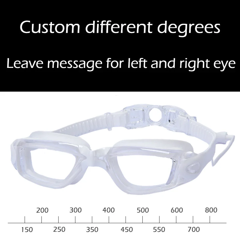 Kính Bơi Cận Thị HD Chống Mờ -8.0 Độ, Đa Dạng Tuỳ Chọn