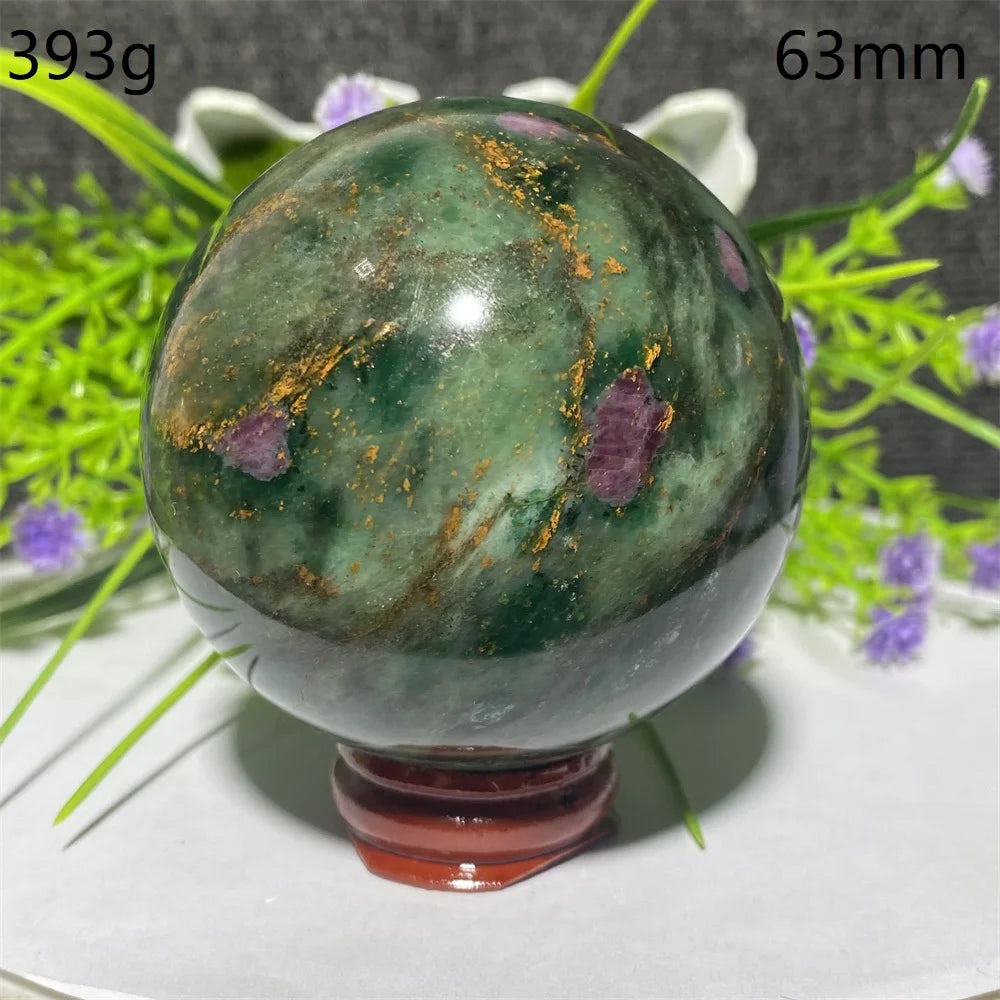 Natural Emerald &amp; Ruby Energy Ball