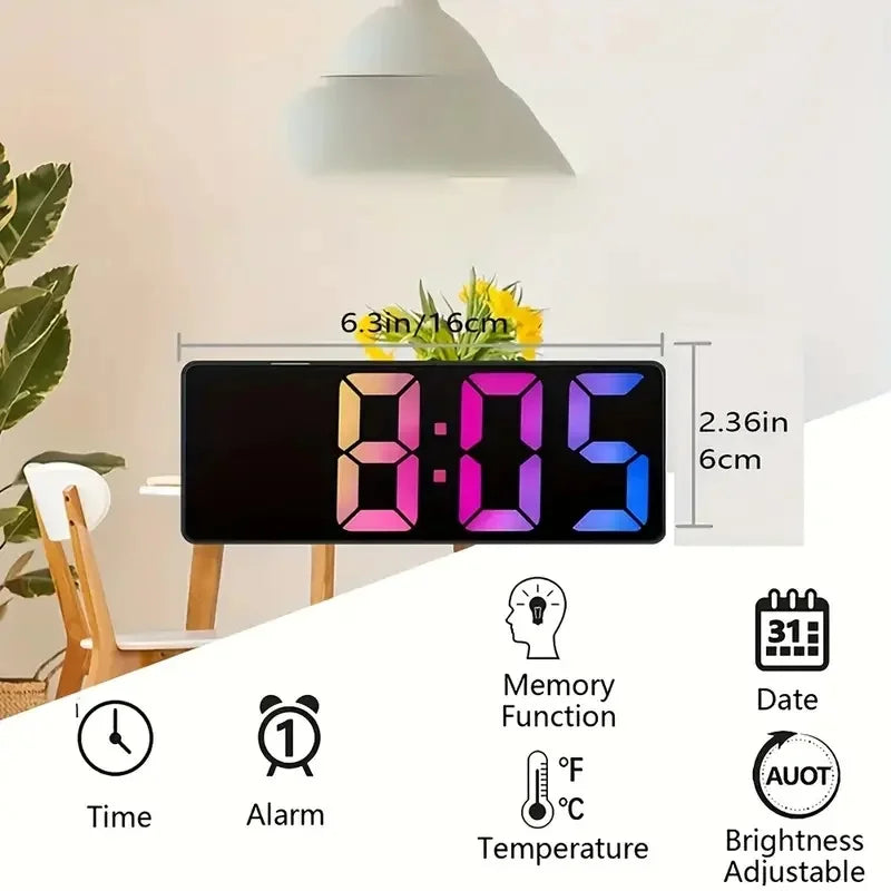 Đồng Hồ Báo Thức LED Để Bàn, Hiển Thị Nhiệt Độ, Độ Sáng Điều Chỉnh - Daisan Mart