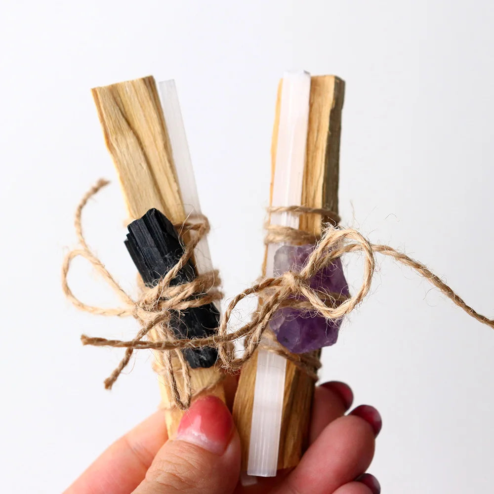 Peruvian Natural Stone Set Combined With Hemp Rope &amp; Gypsum