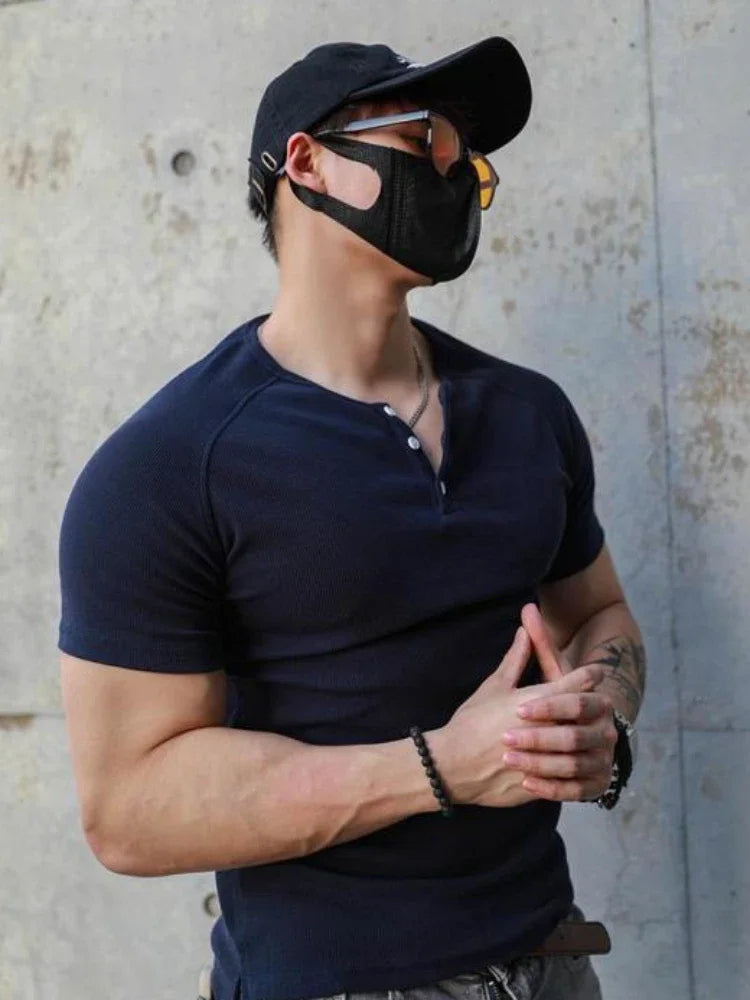 Áo Thun Nam Dáng Ôm Trắng Đơn Giản Thoải Mái XL