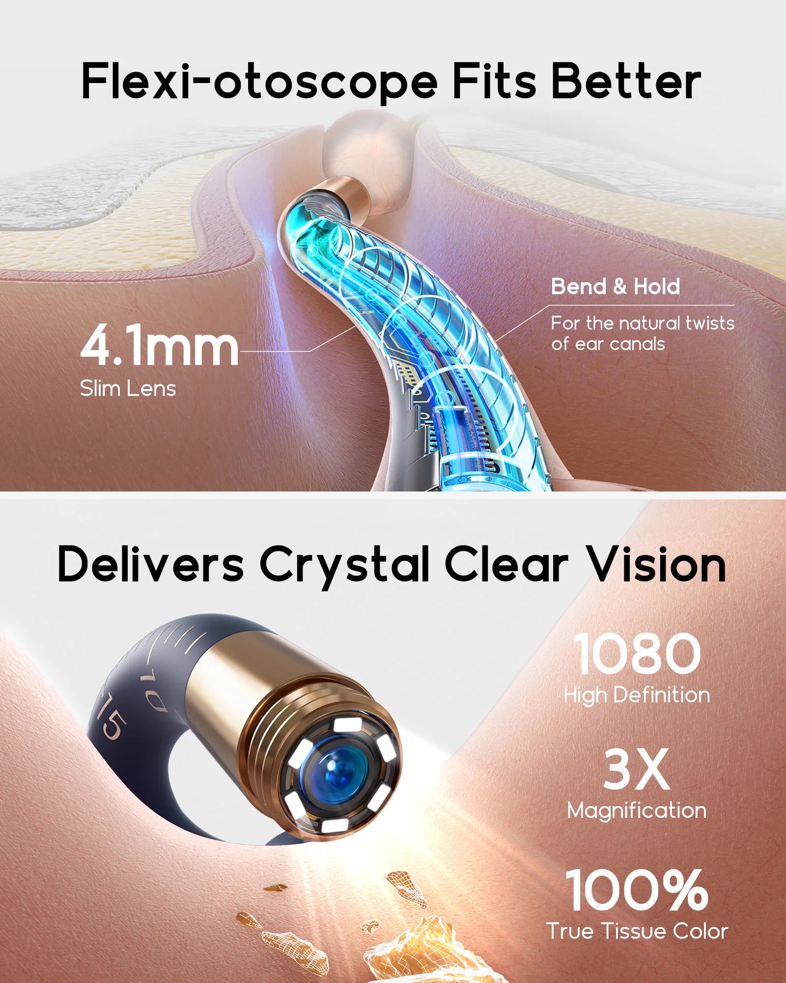 Bebird I35R - Wireless HD Ear Cleaning Headphones