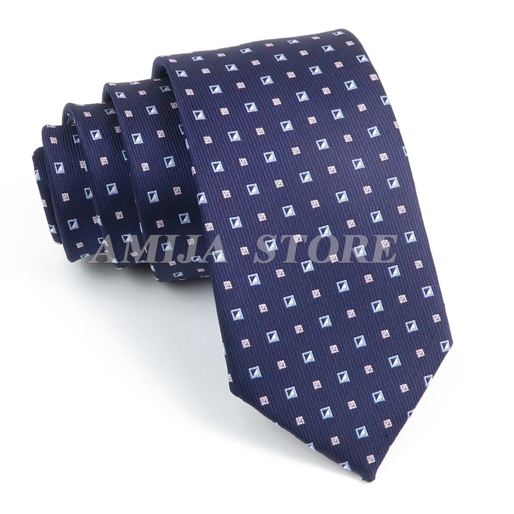 Cà vạt nam cao cấp chấm bi xám 6.5cm thời trang