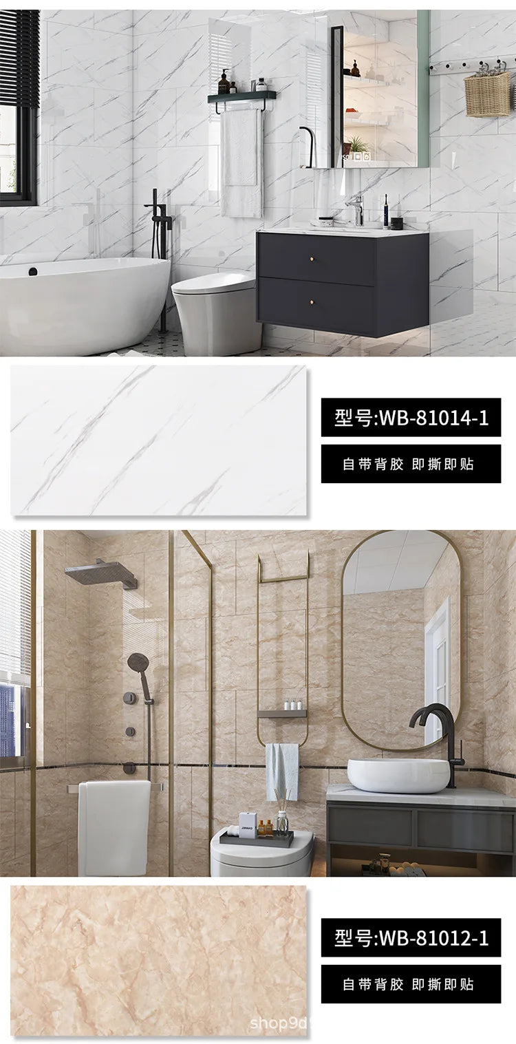 30X60CM SXP marble wood grain wall skirt entrance hall living room kitchen aluminum mold self-adhesive waterproof