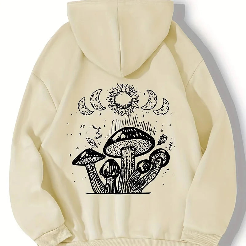 Unisex Hoodie with Fashionable Printed Patterns, Loose Form WY0396