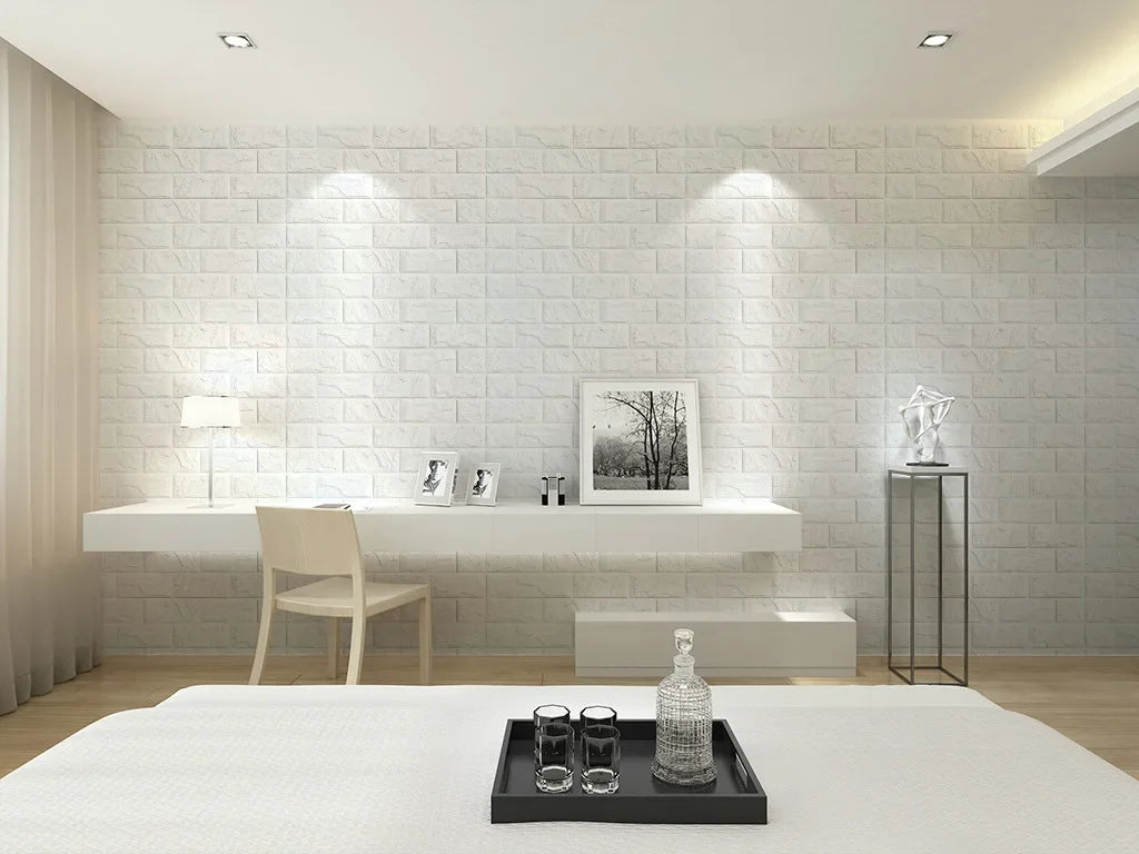 10Pcs 3D Self-Adhesive Wall Stickers Living Room Home Luxury Wall Decor Peel and Stick DIY Modern Wallpaper Bathroom Waterproof