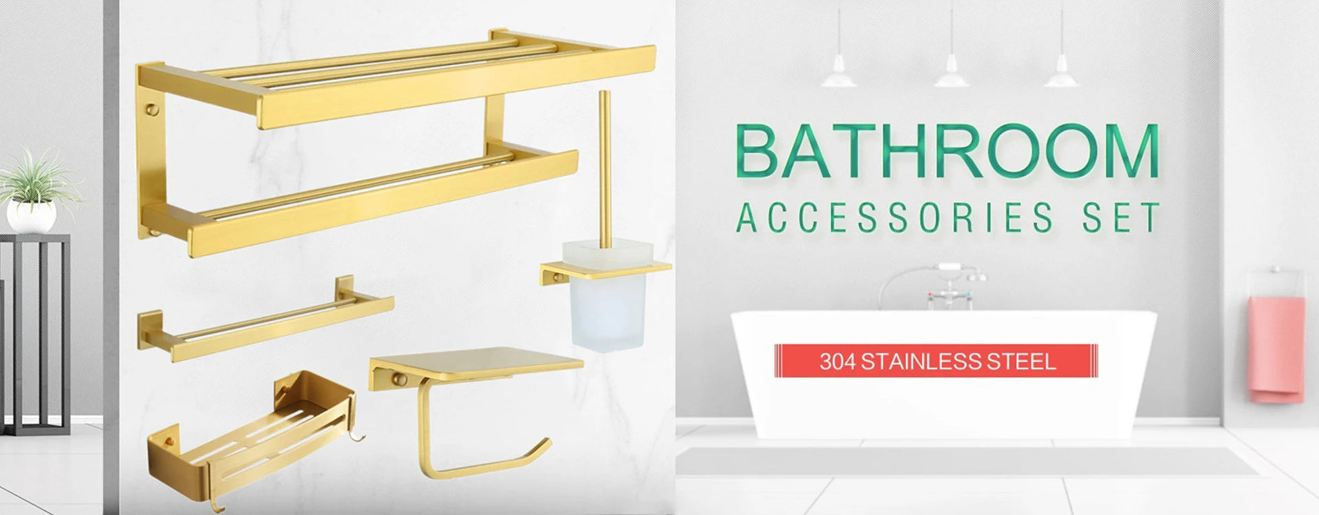 High-end Gold-Plated LED Folding Makeup Mirror