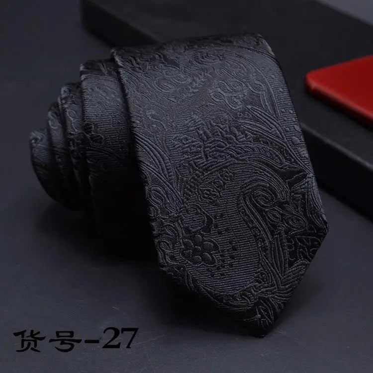 英國提花男士領帶，6公分寬 - 優雅禮物