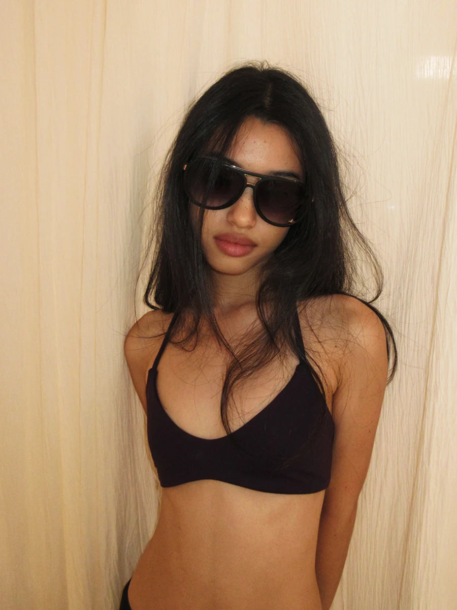 Áo Lót 2 Lớp Dây Cổ Tam Giác Đa Sắc Nữ Tính