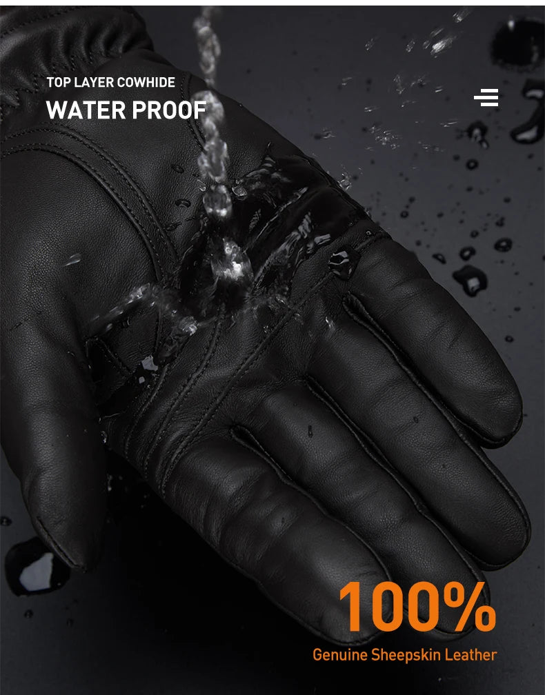 Găng Tay Da Cừu BISON DENIM Chạm Màn Hình Ấm Áp