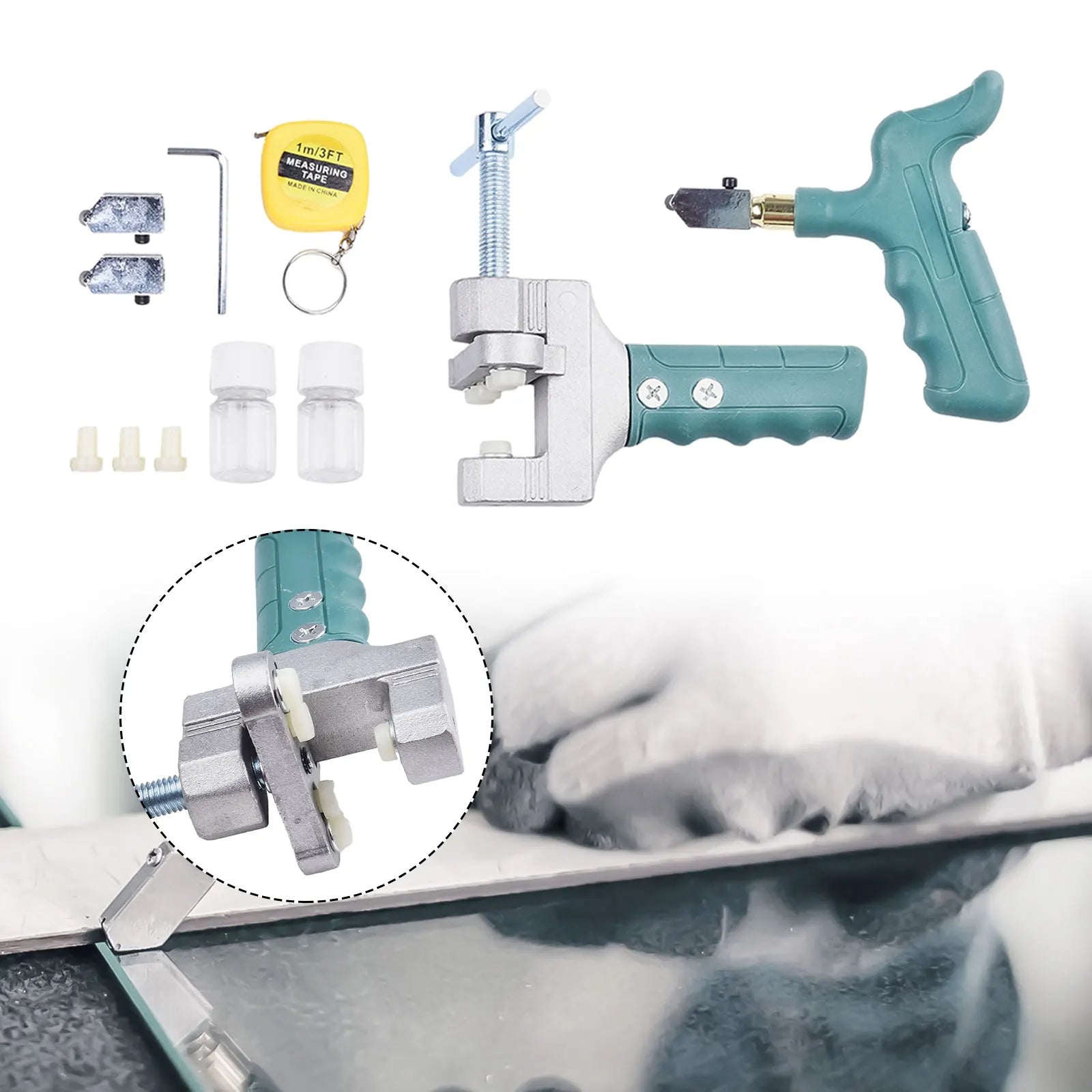 Multi-purpose Cutting Tool Set for Glass and Ceramic Tiles