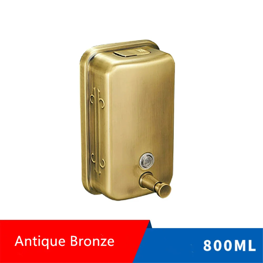 Bình Xà Phòng Treo Tường Inox 304 Mạ Vàng Hồng Cổ - Daisan Mart