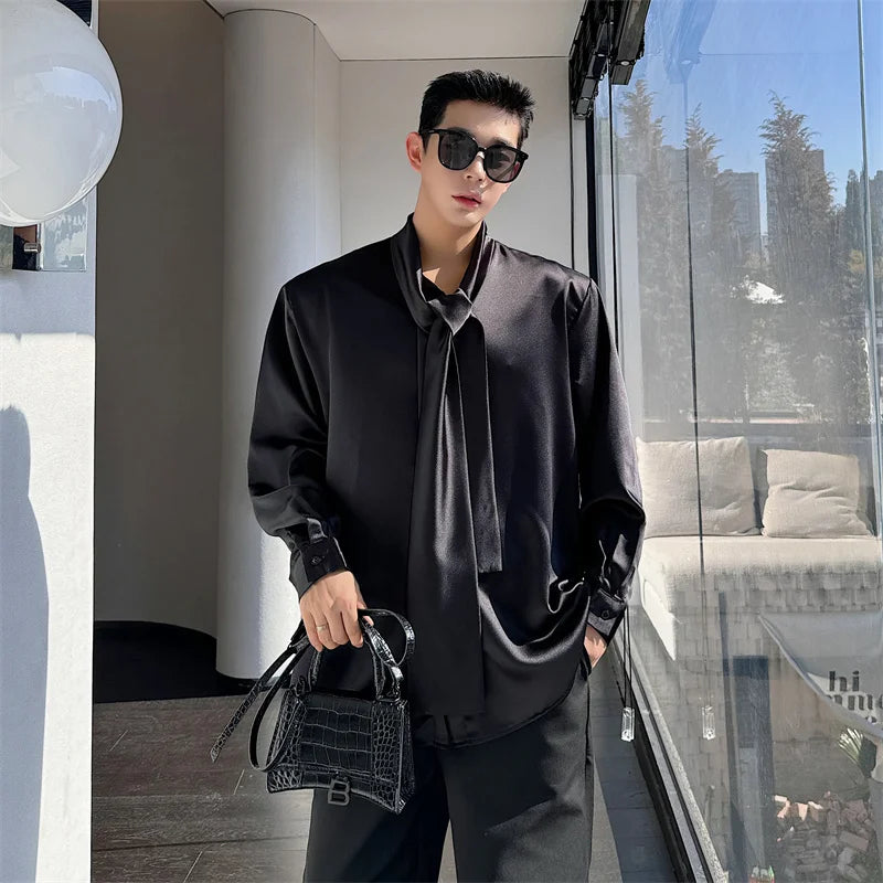 Korean Men's Street Long Sleeve Shirt 2024