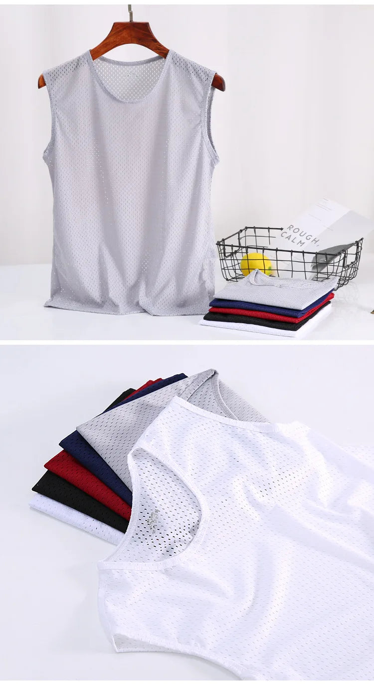 Men's Gym Sports Mesh Tank Top 5XL