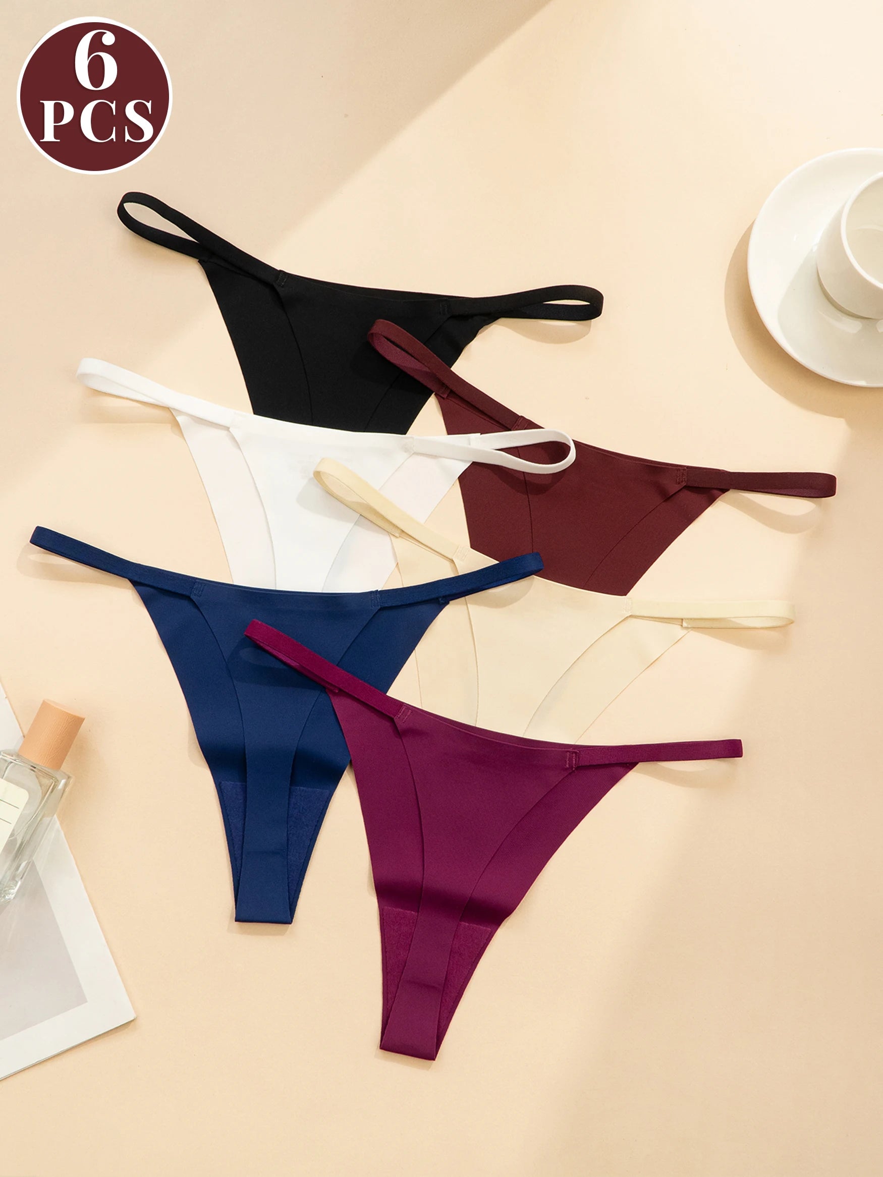 Set of 6 Sexy Seamless Low-Waist Women's Panties