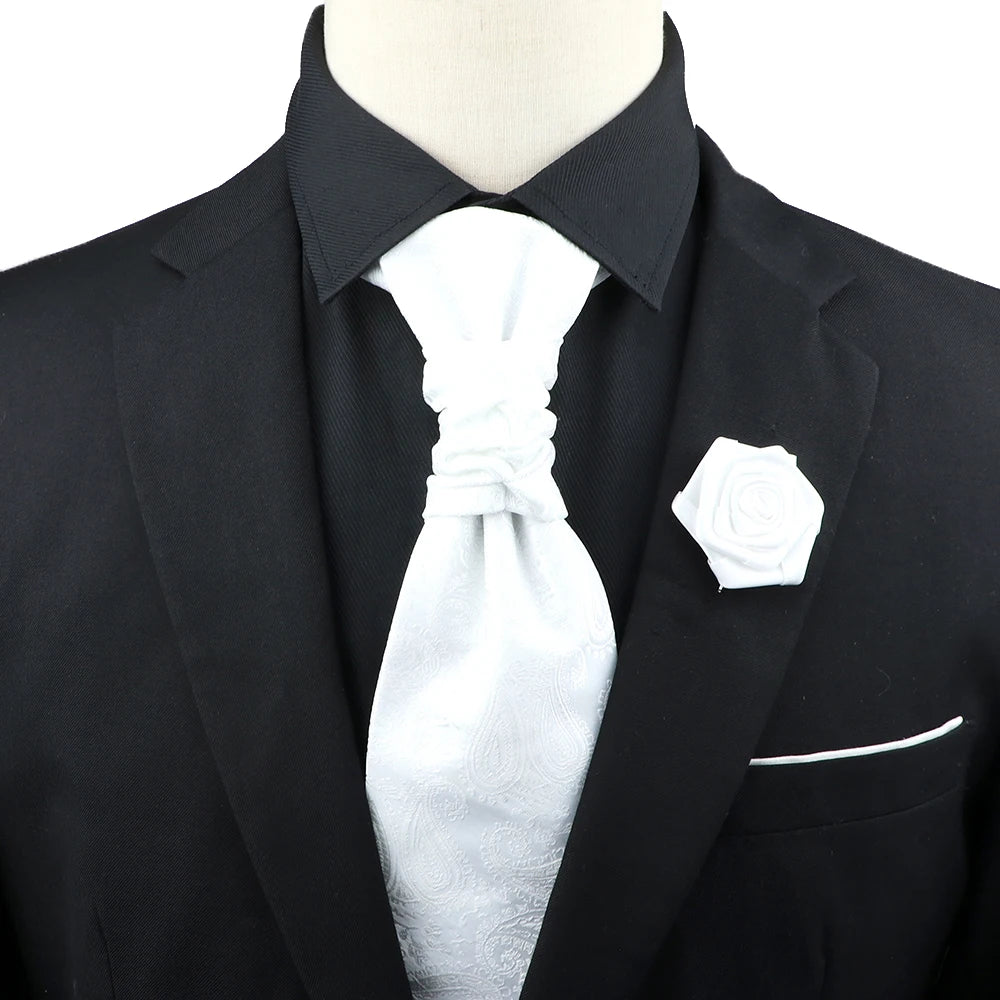 Premium luxury Paisley men's tie &amp; brooch