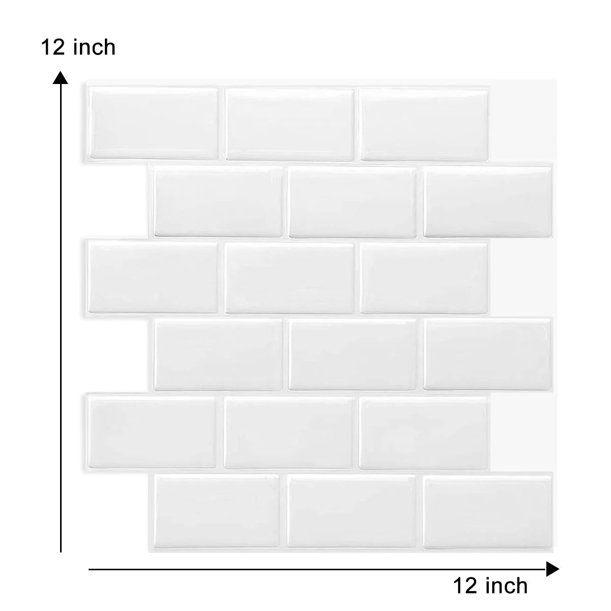 Vividtiles 3D Vinyl Waterproof Kitchen Backsplash Wall Sticker Peel and Stick Wallpaper Premium Strong Ahesive Tile Decals