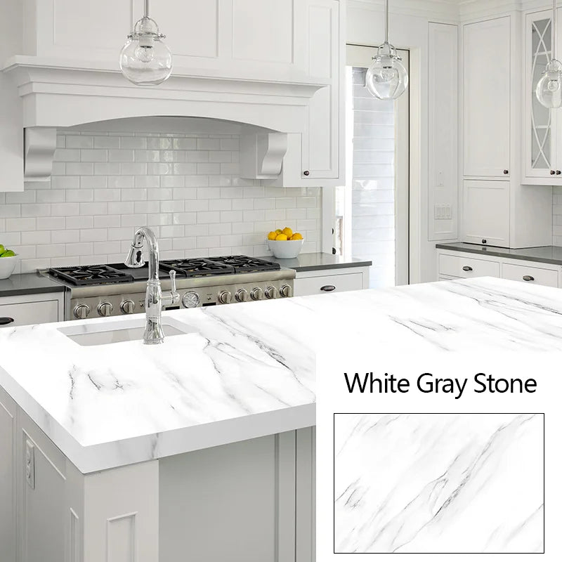 Miếng Dán Bếp Chống Dầu Đá Marble 60CM Tự Dính