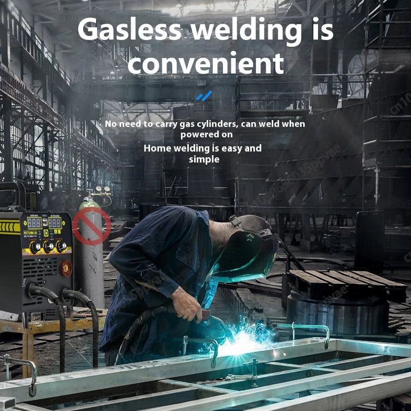 220V Gasless MIG Welder 3 In 1 Portable Welding Machine With TIG MMA ARC Functions For Home Garage Auto Repair Lightweight 7KG