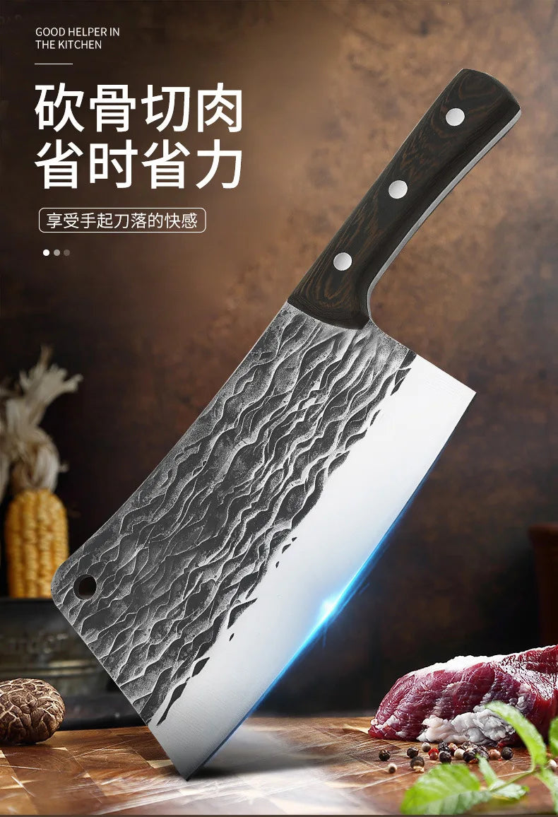 Dao Bếp Chặt Xương Rèn Tay 1KG Lưỡi Dày 5mm