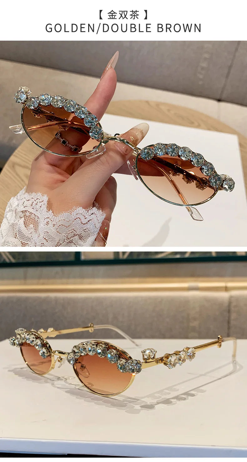 High-end Diamond Oval Women's Sunglasses 2025