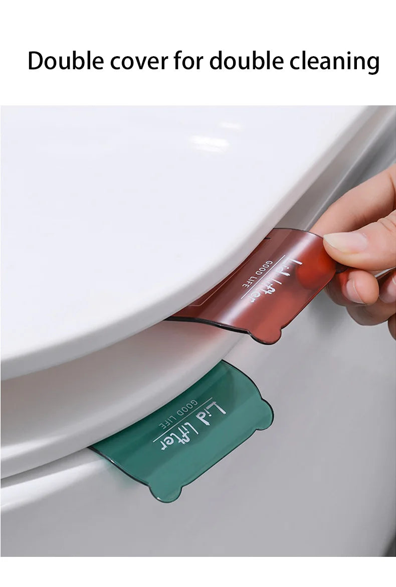 Adhesive Toilet Lid Device Portable Sanitary Closestool Toilet Seat Handle Flapper Holder Household DIY Bathroom Accessories