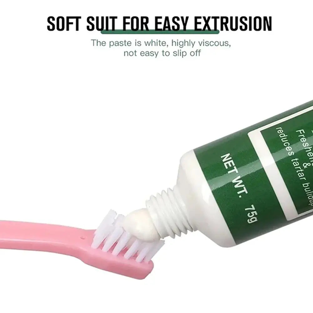 Pet Dog Toothpaste Cleaning Supplies Vanilla Beef Flavor Toothpaste Pet Dog Refreshing Cat Flavor P4E0 - Daisan Mart