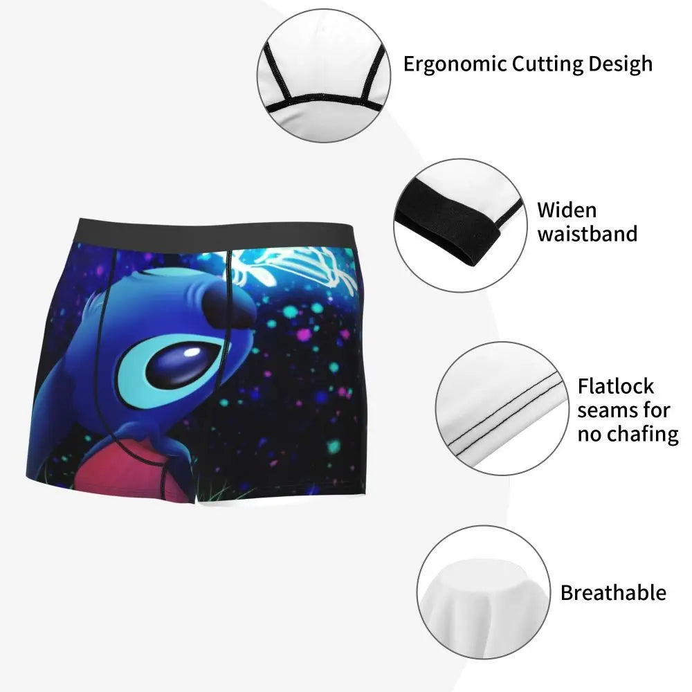 Quần Sịp Nam Lilo Stitch Thoải Mái Phong Cách Anime