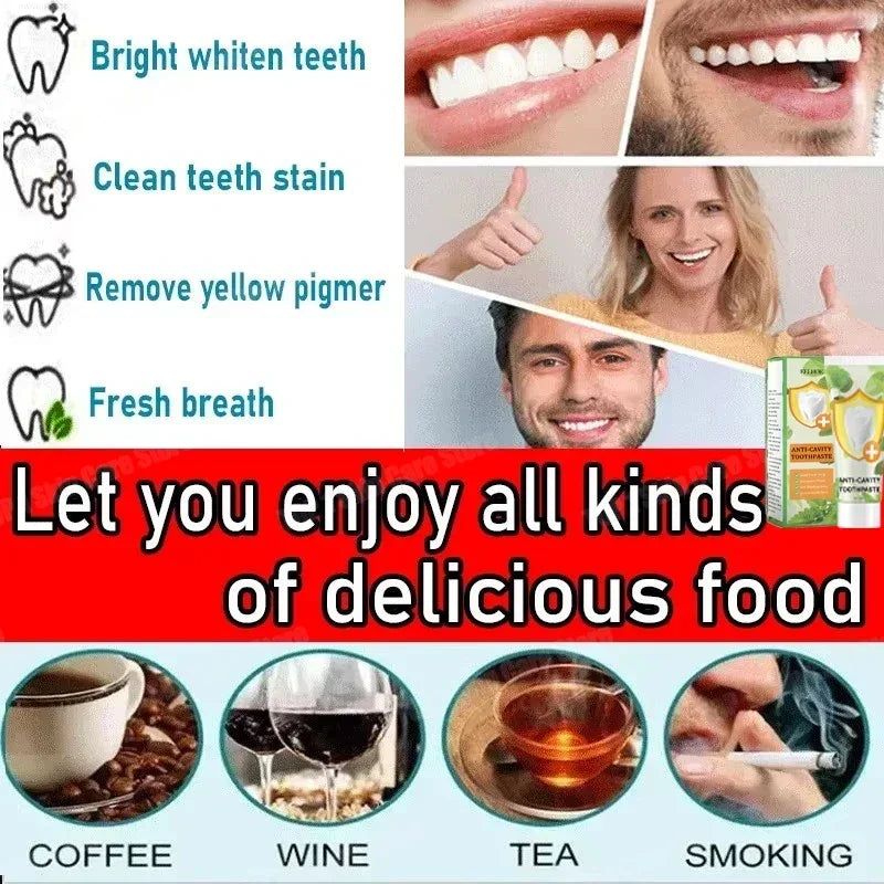 Anti Decay Toothpaste repairs cavities, removes cavities, cleans plaque, whitens teeth, and freshens breath - Daisan Mart
