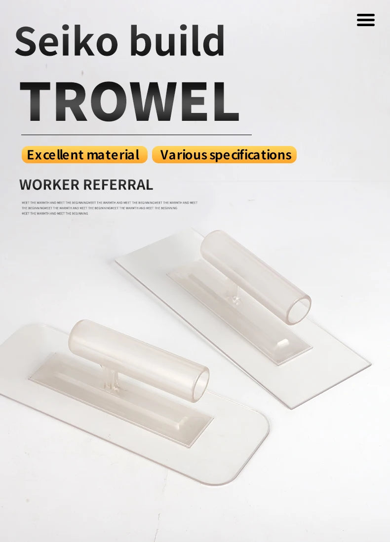Transparent Plastic Plastering Trowel Plastering Wall Tools Construction Tools
