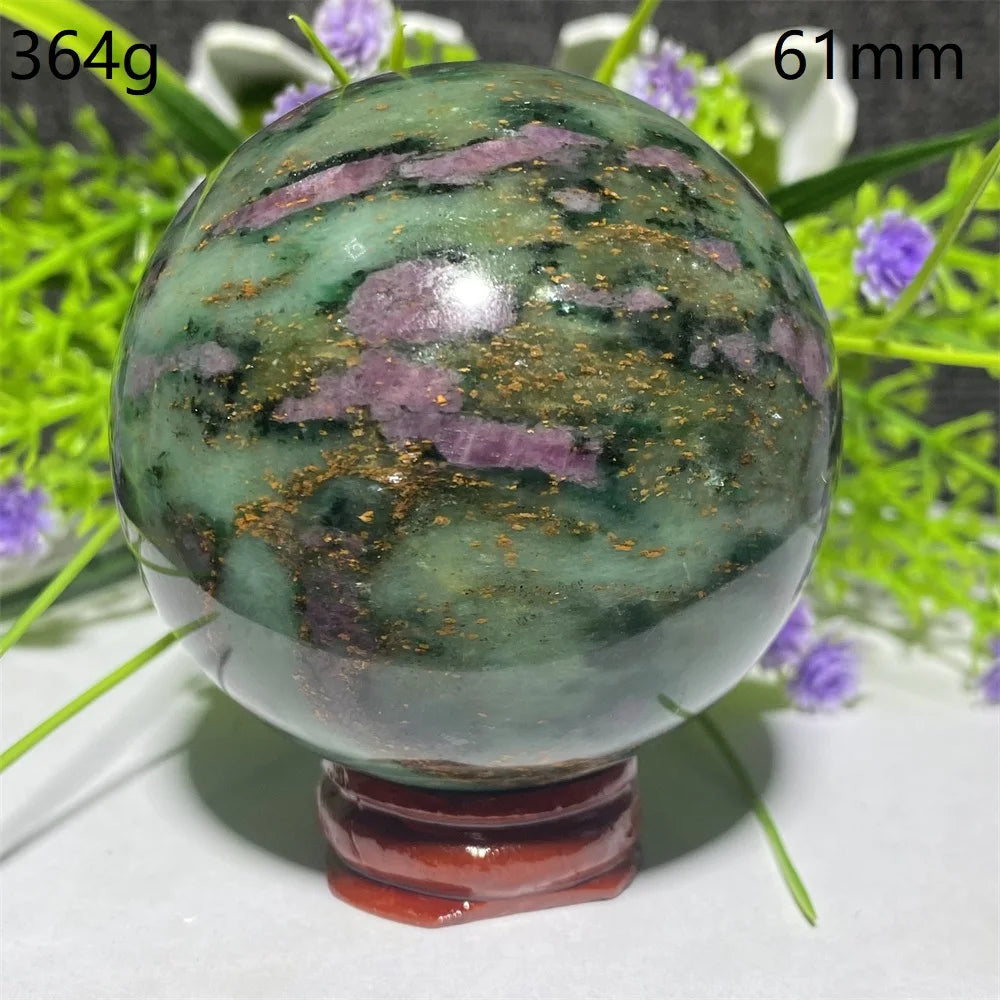 Natural Emerald &amp; Ruby Energy Ball