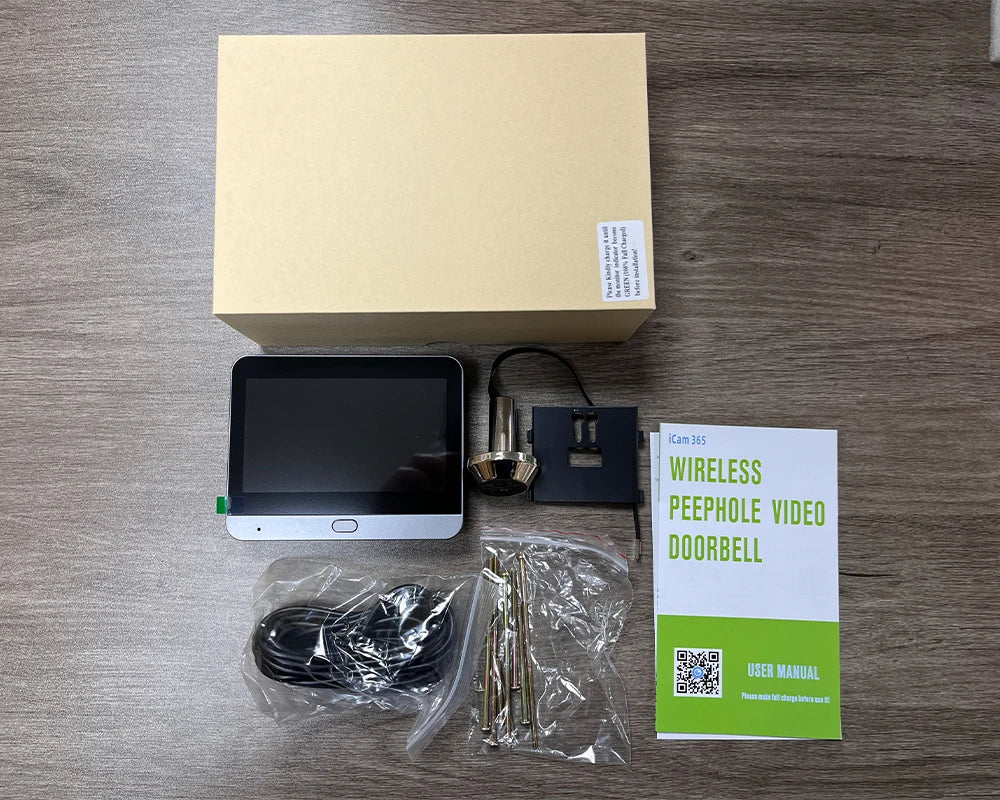 Smart 3MP Mini Digital Peephole Door Camera 2.4Ghz WiFi Infrared IR Night Vision PIR Motion Detection Digital Viewer iCam365 APP